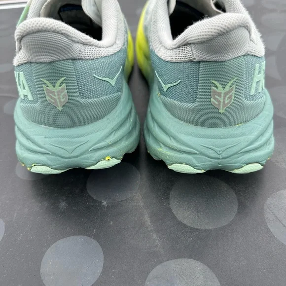 Hoka Speedgoat 5 Women's Trail Running Shoes - Gray and Yellow - Picture 4 of 6